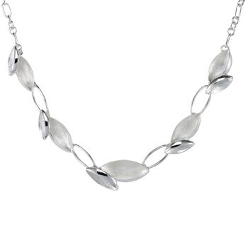 Collier de feuilles peintes à la main en argent Monet DN1532S