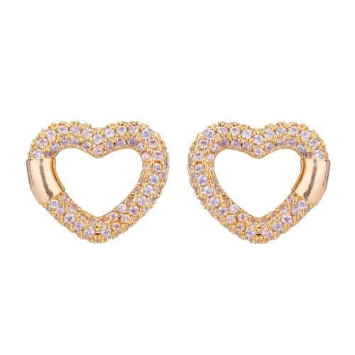Sweetheart Crystal Stud Earrings DE0979K