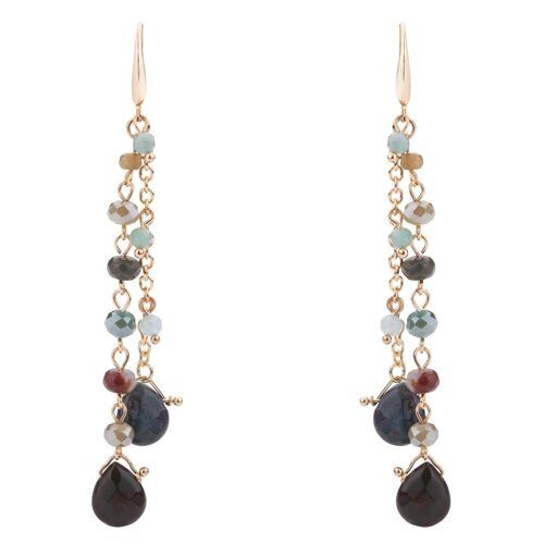 Venus Base Alloy Semi-Precious Stone Crystal Hook Earrings DE1044C