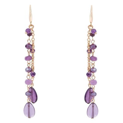 Venus Base Alloy Semi-Precious Stone Crystal Hook Earrings DE1044N