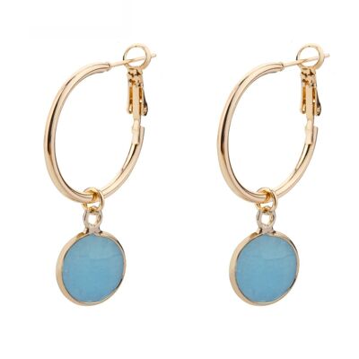 Venus Base Alloy Semi-Precious Stone Crystal Leaver Earrings DE1052B