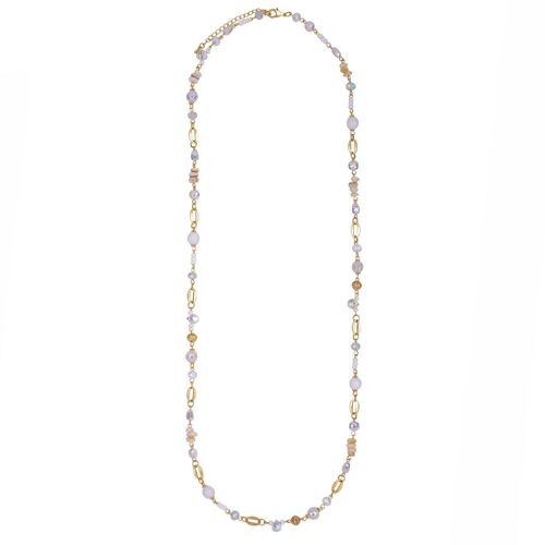 Venus Base Alloy Semi-Precious Stone Crystal Long Necklace DN2480E