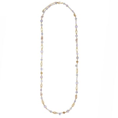 Venus Base Alloy Semi-Precious Stone Crystal Long Necklace DN2480E