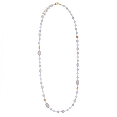 Venus Base Alloy Semi-Precious Stone Crystal Long Necklace DN2486C