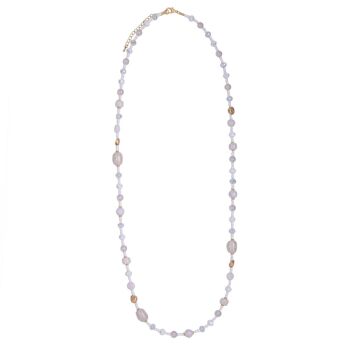 Collier long en cristal de pierre semi-précieuse en alliage de base Venus DN2486C