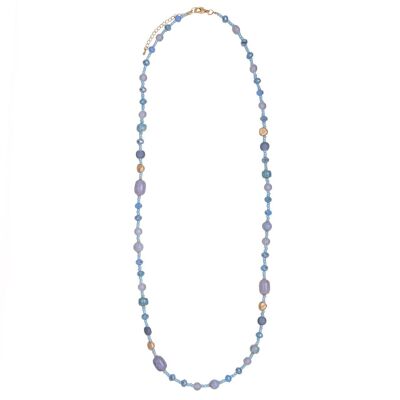 Venus Base Alloy Semi-Precious Stone Crystal Long Necklace DN2486M