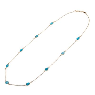 Venus Base Alloy Semi-Precious Stone Crystal Long Necklace DN2538B