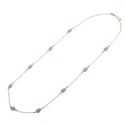 Venus Base Alloy Semi-Precious Stone Crystal Long Necklace DN2538D