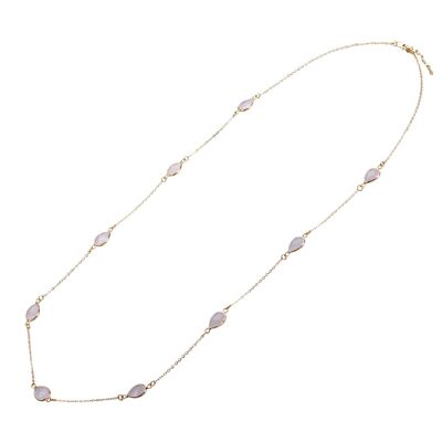 Venus Base Alloy Semi-Precious Stone Crystal Long Necklace DN2538E