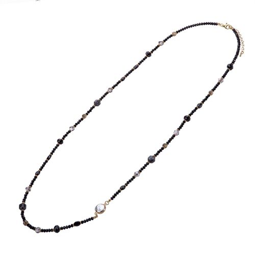 Venus Base Alloy Semi-Precious Stone Crystal Mother of Pearl Long Necklace DN2530H