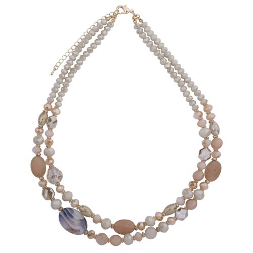 Venus Base Alloy Semi-Precious Stone Crystal Short Necklace DN2426N