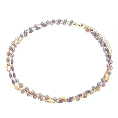 Venus Base Alloy Semi-Precious Stone Crystal Short Necklace DN2427M