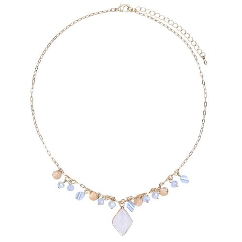 Venus Base Alloy Semi-Precious Stone Crystal Short Necklace DN2483E