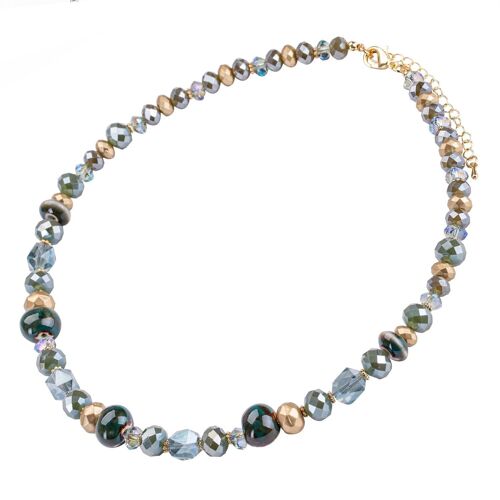 Venus Base Alloy Semi-Precious Stone Crystal Short Necklace DN2532C