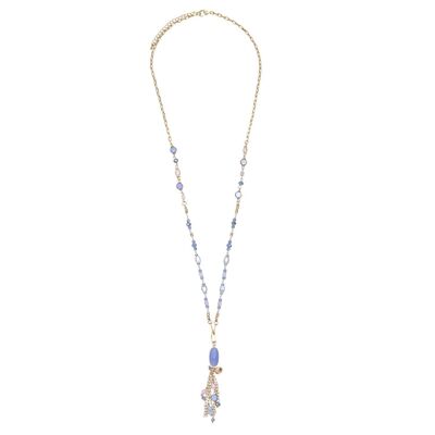 Collana lunga in cristallo con pietre semipreziose Venus DN2482B