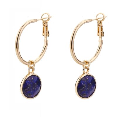 Aretes de hojas de cristal de piedra semipreciosa de Venus DE1052A