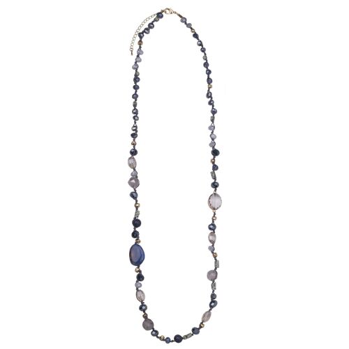 Venus Semi-Precious Stone Crystal Long Necklace DN2425B