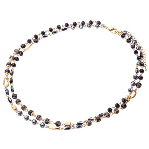 Venus Semi-Precious Stone Crystal Short Necklace DN2427H