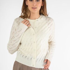 Cardigan en maille fine en alpaga et laine mérinos