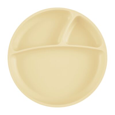 Non-slip multi-compartment silicone plate - Honey