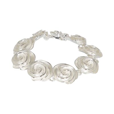 Pulsera Elástica Floral Plata Pintada a Mano Monet DB1578S