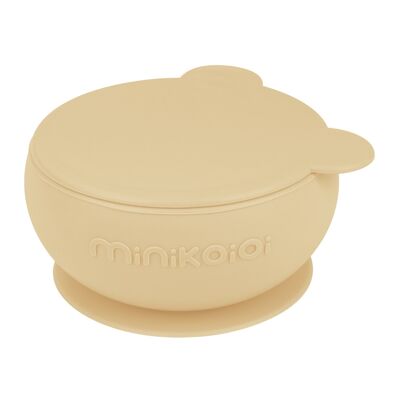 Silicone bowl & lid - Honey