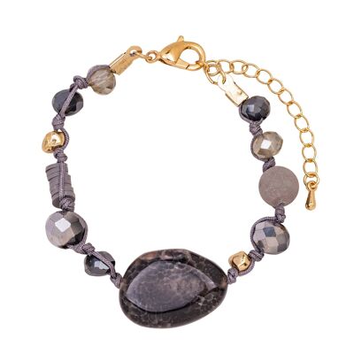 Pulsera con cierre de cristal y piedra semipreciosa de aleación con base de Venus DB1895N