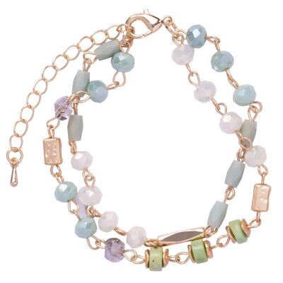 Pulsera con cierre de cristal y piedra semipreciosa de aleación con base de Venus DB1897M