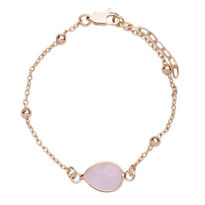 Pulsera con cierre de cristal y piedra semipreciosa de aleación con base de Venus DB2045D