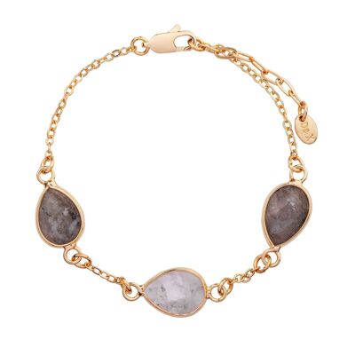 Pulsera con cierre de cristal y piedra semipreciosa de aleación con base de Venus DB2046EM