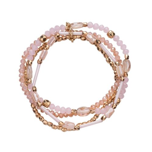 Venus Base Alloy Semi-Precious Stone Crystal Elasticated Bracelet DB2034D