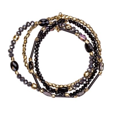 Venus Base Alloy Semi-Precious Stone Crystal Elasticated Bracelet DB2034H