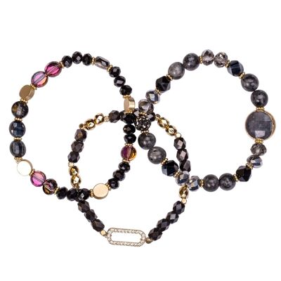 Bracelet élastique en cristal de pierre semi-précieuse en alliage de base Venus DB2037H