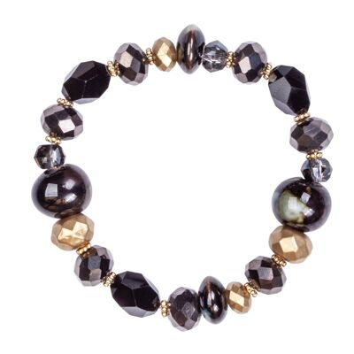 Venus Base Alloy Semi-Precious Stone Crystal Elasticated Bracelet DB2038H