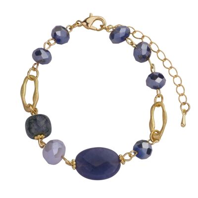 Venus pulsera con cierre de cristal y piedra semipreciosa DB1898B