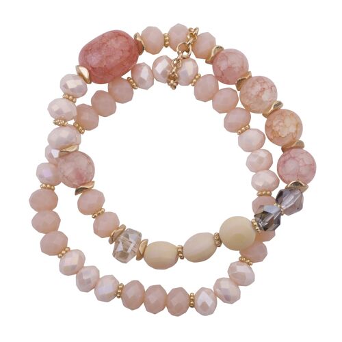 Venus Semi-Precious Stone Crystal Elasticated Bracelet DB1899D