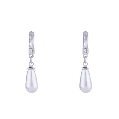 Pendientes de poste de cristal de perlas de imitación de aleación base Audrey DE0554R