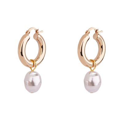 Audrey Faux Pearls Leaver Earrings DE1000K