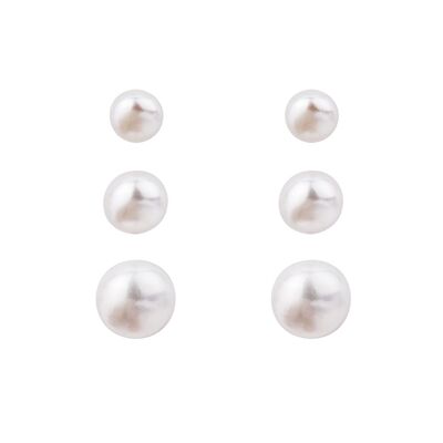 Audrey Fresh Water Pearls Stud Earrings