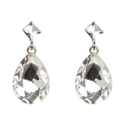 Elizabeth Silver Crystal Classic Post Earrings DE0547A