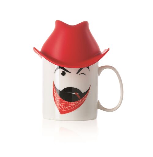 Jumbo Mug in Porcellana con Cappello in Silicone "CLINT"