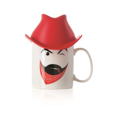 Jumbo Mug in Porcellana con Cappello in Silicone "CLINT"
