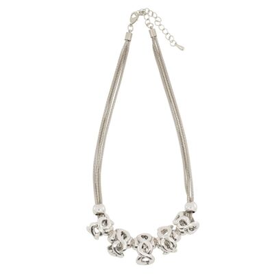 Kahina Rhodium Silver Short Necklace DN1275S