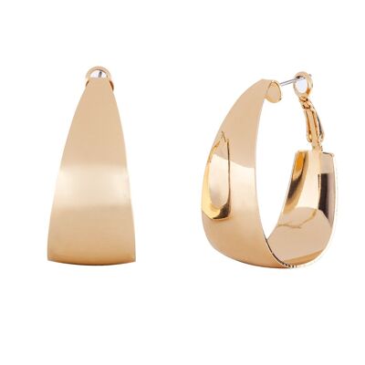 Kahina White Gold Plated and Smokey Crystal Post Earrings DE0414K
