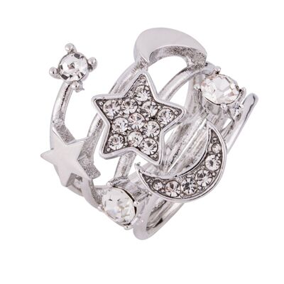 Kylie Base Alloy Cubic Zirconia Fixed Sizing Ring DR0446R