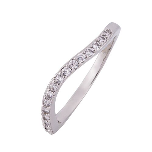 Kylie Base Alloy Cubic Zirconia Fixed Sizing Ring DR0455R