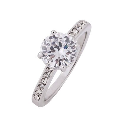 Kylie Base Alloy Cubic Zirconia Fixed Sizing Ring DR0458R
