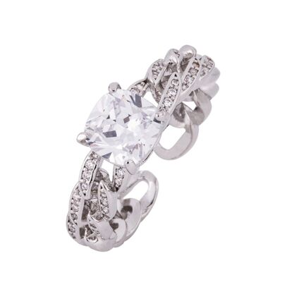 Kylie Base Alloy Cubic Zirconia Open Ring DR0461R