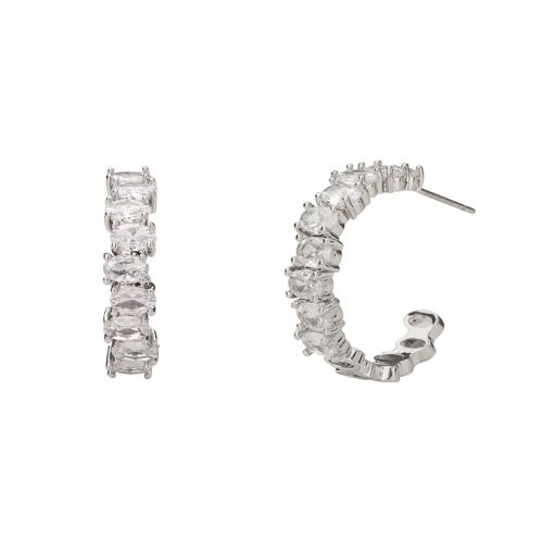 Kylie Base Alloy Cubic Zirconia Post Earrings DE1016R