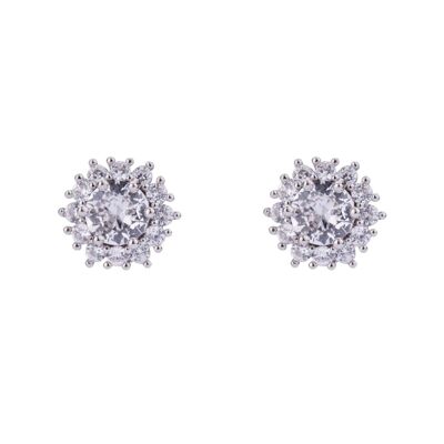 Kylie Base Alloy Cubic Zirconia Stud Earrings DE0233R